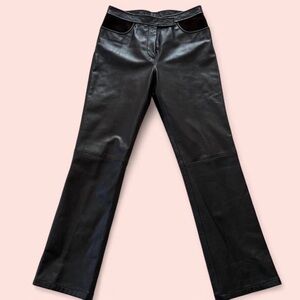 Y2K vintage DKNY dark brown  Leather pants